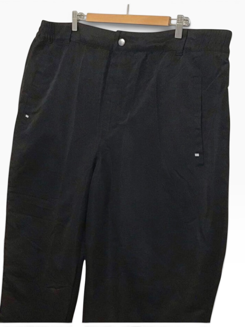 WINDBREAKER black pant fleece Lined men 2X plus outdoor sport casual black